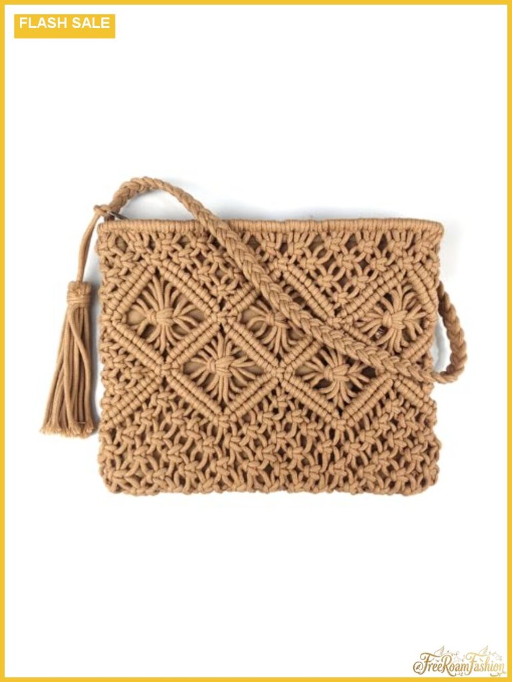 Hand Crochet Bohemian Crossbody Bag Lightweight Summer Beach Purse